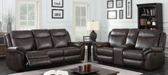 Furniture of America® Chenai 2 Piece Brown Sofa and Love Seat