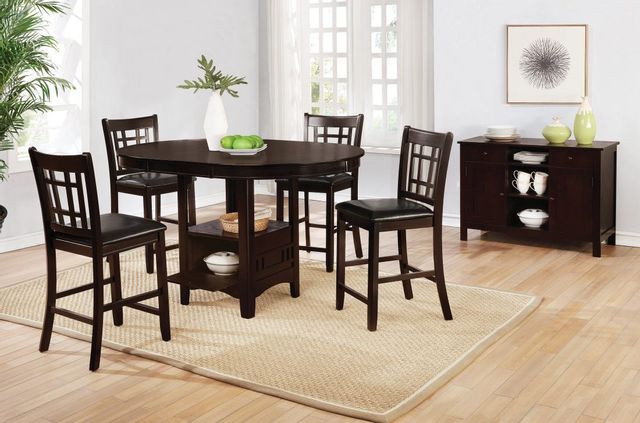 Coaster® Lavon 5 Piece Espresso Counter Height Dining Table Set-0