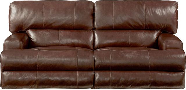 Catnapper® Wembley Walnut Power Headrest Power Lay Flat Reclining Sofa