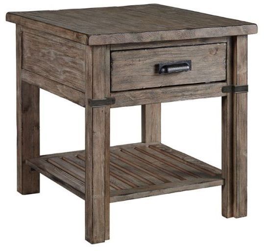 Kincaid® Foundry Gray Drawer End Table-0