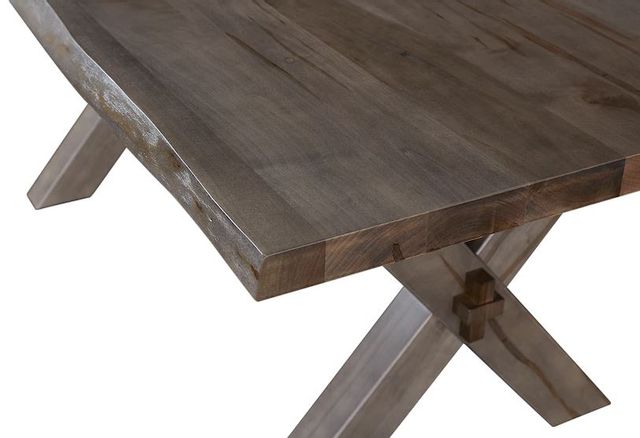Bassett® Furniture Crossbuck Greylan Maple Live Edge Dining Table 2
