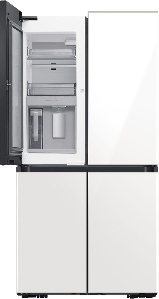 Samsung Bespoke 22.8 Cu. Ft. White Glass French Door Refrigerator 4