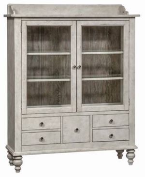 Liberty Whitney Antique Linen/White Display Cabinet