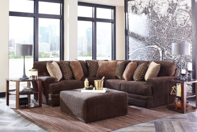 Jackson Furniture Mammoth 2-Piece Chocolate Sectional Sofa Set-1