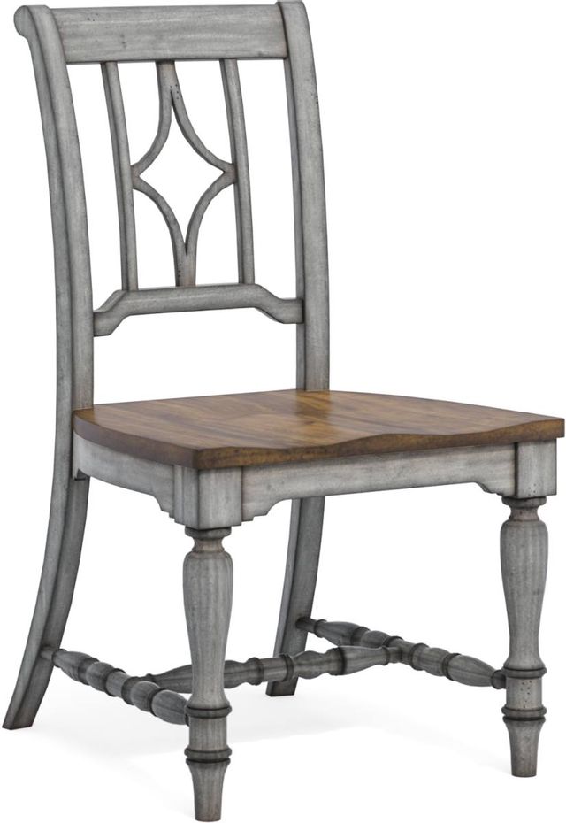 Flexsteel® Plymouth® Distressed Graywash Dining Chair 0