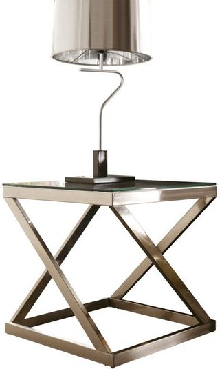 Signature Design by Ashley® Coylin Brushed Nickel Finish Square End Table