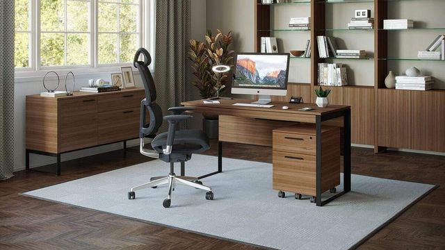 BDI Linea™ Natural Walnut Desk 7