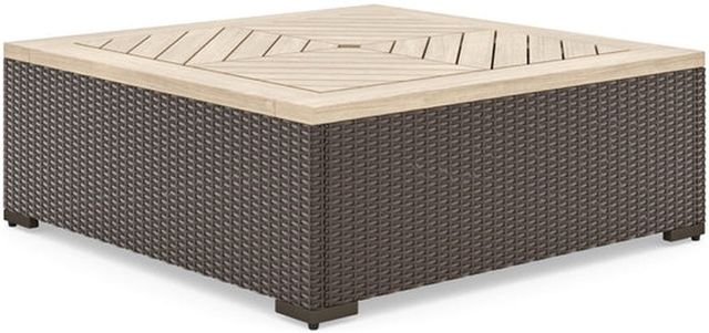 homestyles® Palm Springs 3-Piece Brown Outdoor Chair Pair and Coffee Table-2