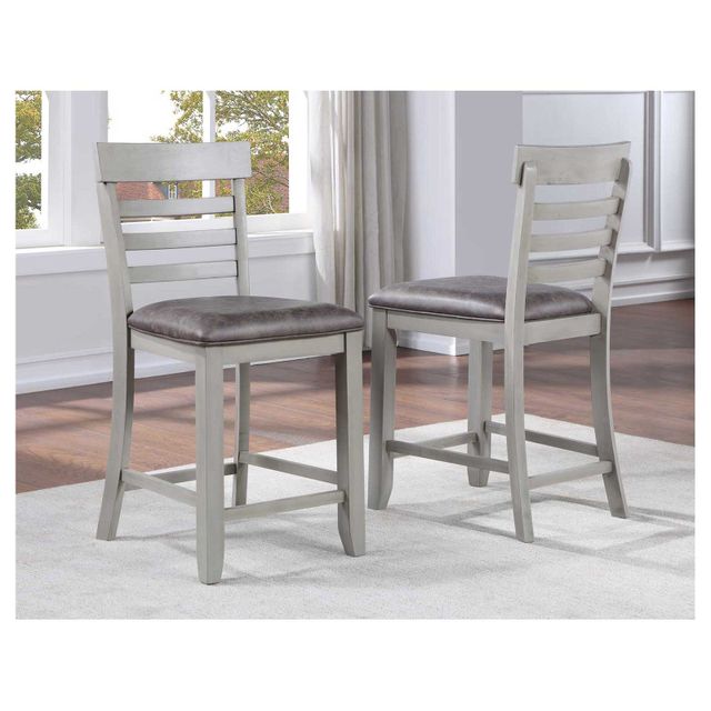 Steve Silver Co. Hyland Counter Table, 4 Counter Chairs, & Bench-2
