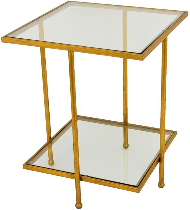 Zeugma Imports® Gold Side Table-3