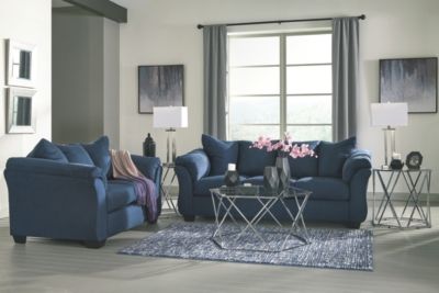 Signature Design by Ashley® Darcy Blue Loveseat-3