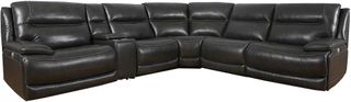 Parker House® Colossus 6 Piece Napoli Grey Reclining Sectional