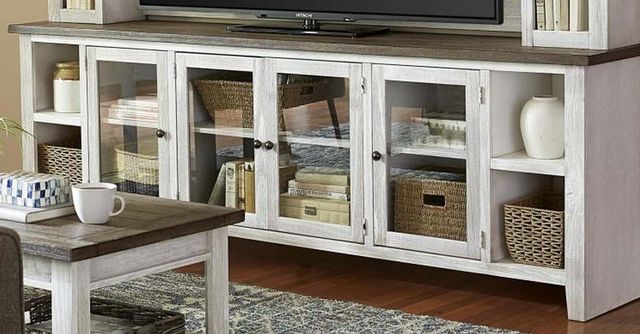 Aspenhome® Eastport Drifted White 97" Console with 4 Doors