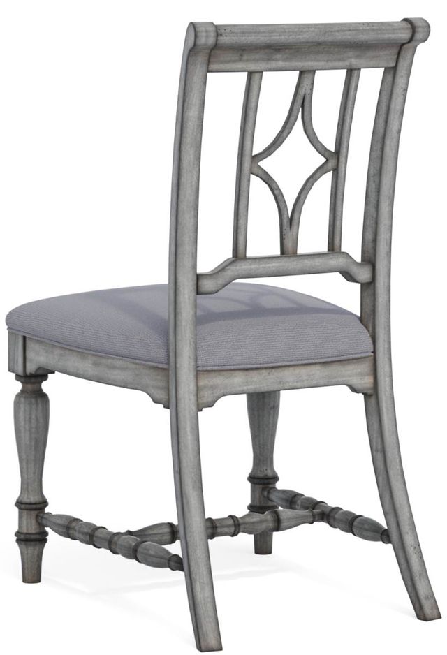 Flexsteel® Plymouth® Distressed Graywash Upholstered Dining Chair 1