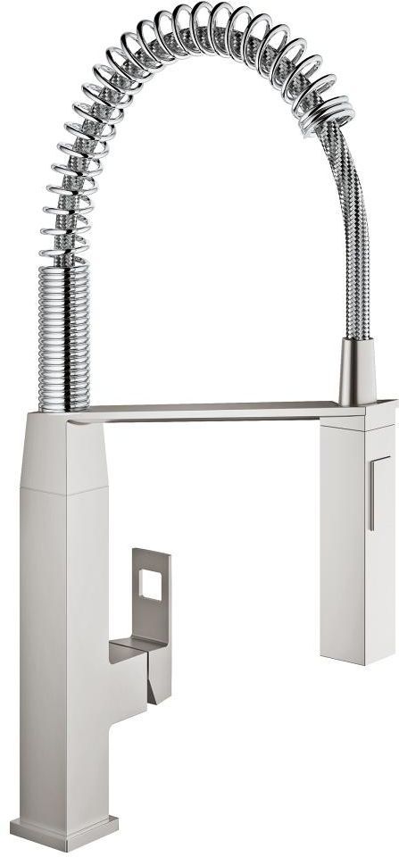 Grohe Eurocube Super Steel Infinity Single-Handle Kitchen Faucet-0