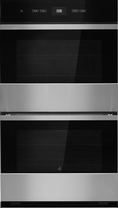 JennAir® NOIR™ 30" Floating Glass Black Built-In Double Electric Wall Oven