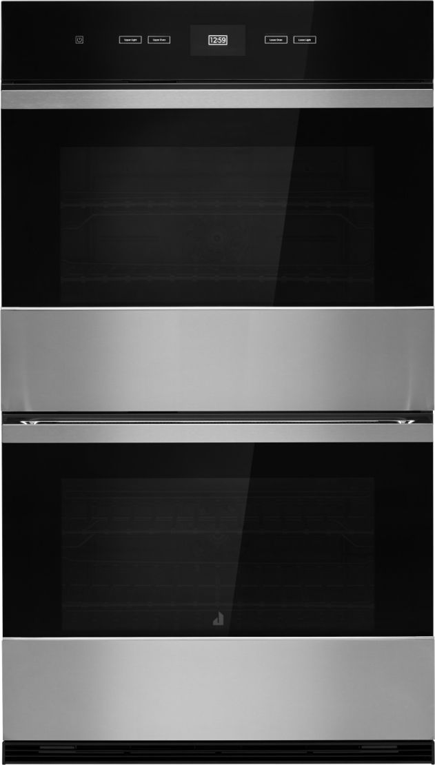 JennAir® NOIR™ 30" Floating Glass Black Built-In Double Electric Wall Oven