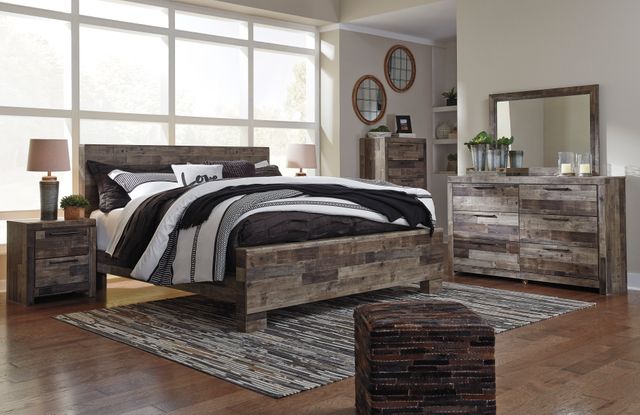 Benchcraft® Derekson 4-Piece Multi-Gray King Bedroom Set-0