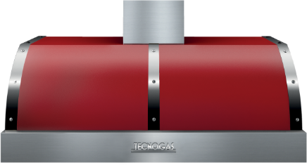 Tecnogas Superiore DECO Series 48" Red Matte Chrome Wall Mount Hood