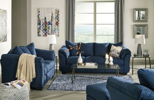 Signature Design by Ashley® Darcy 2-Piece Blue Living Room Set-3
