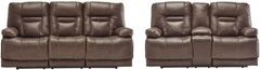 Signature Design by Ashley® Wurstrow 2-Piece Umber Living Room Set with Power Reclining Sofa