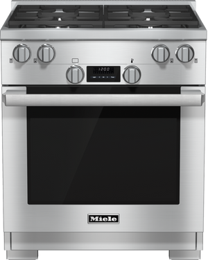 Miele 30" Clean Touch Steel Pro Style Dual Fuel Range