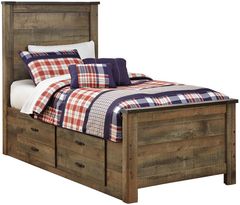 Signature Design by Ashley® Trinell Rustic Brown Twin Panel Storage Bed