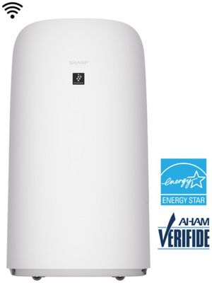 Sharp® White Smart Air Purifier and Humidifier with Plasmacluster Ion Technology