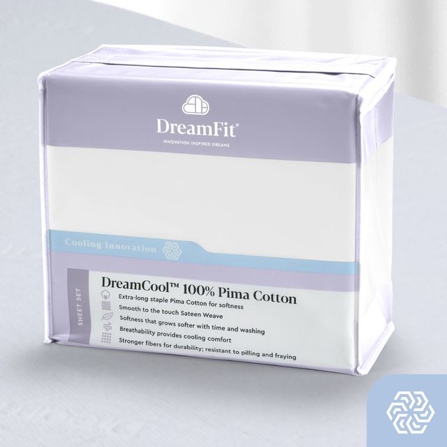 DreamFit® DreamCool™ Pima Cotton White Queen Sheet Set 24