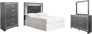 Signature Design by Ashley® Lodanna 4-Piece Gray Full Youth Panel Headboard Bed Set