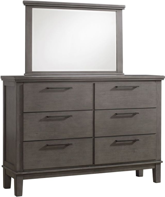 Benchcraft® Hallanden Antiqued Gray Bedroom Mirror-1