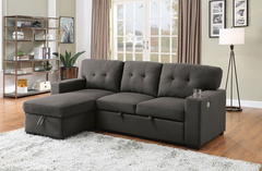 Furniture of America® Sammy Dark Gray Sectional