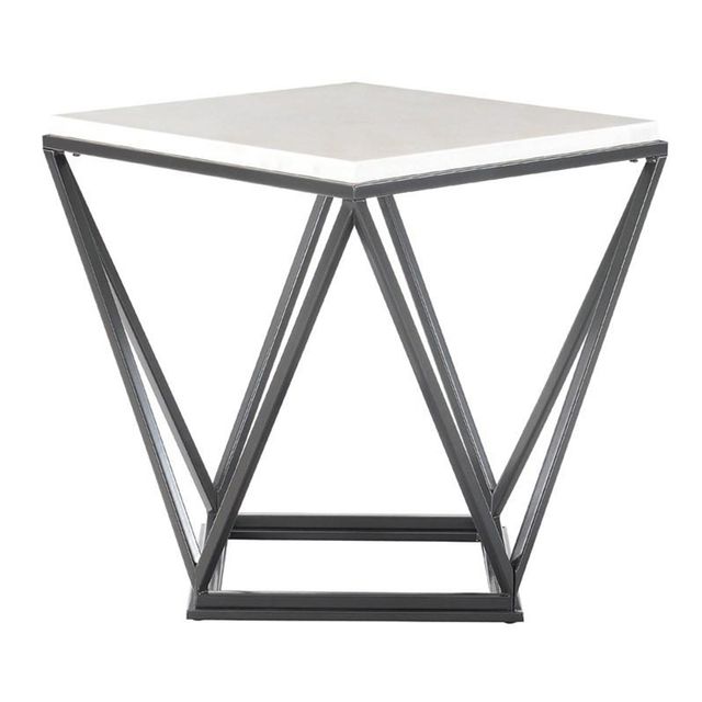 Elements Riko Square Marble End Table-1