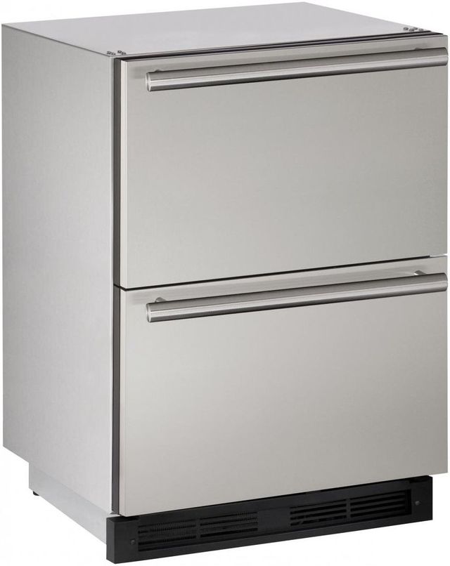 U-Line® Outdoor Series Outdoor Refrigerator Drawers-Stainless Solid