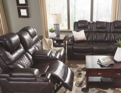 Signature Design by Ashley® Warnerton Power Reclining Loveseat with Console 7
