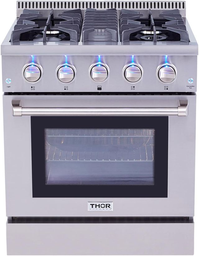 Thor Kitchen® 30" Stainless Steel Pro Style Dual Fuel Range 1