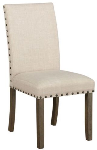 Coaster® Coleman Set of 2 Beige and Rustic Brown Upholstered Side Chairs