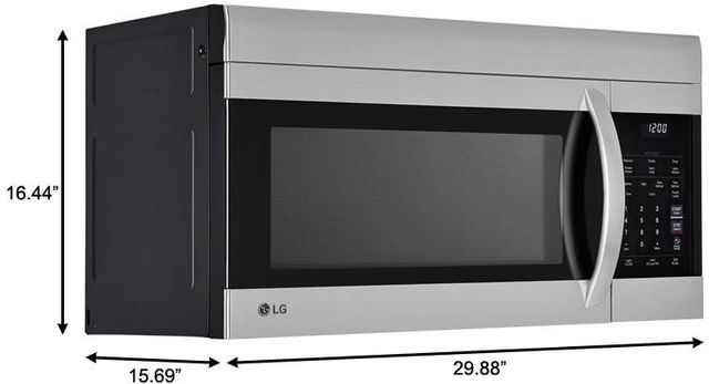 LG 1.7 Cu. Ft. Stainless Steel Over The Range Microwave 8