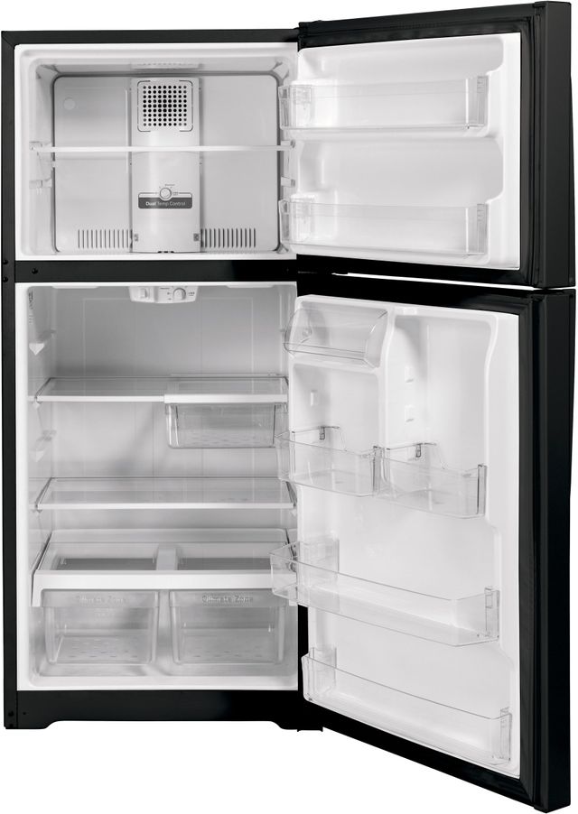 GE® 21.9 Cu. Ft. Black Top Freezer Refrigerator 1
