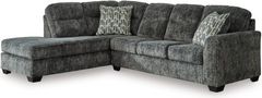 Signature Design by Ashley® Lonoke 2-Piece Gunmetal Right-Arm Facing Sectional with Chaise