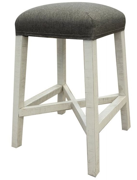 International Furniture Direct Stone Ivory 24" Counter Height Stool-0