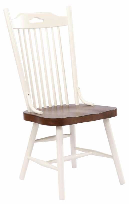 TEI Windswept Shores Buttermilk/Cherry Farmhouse Side Chair
