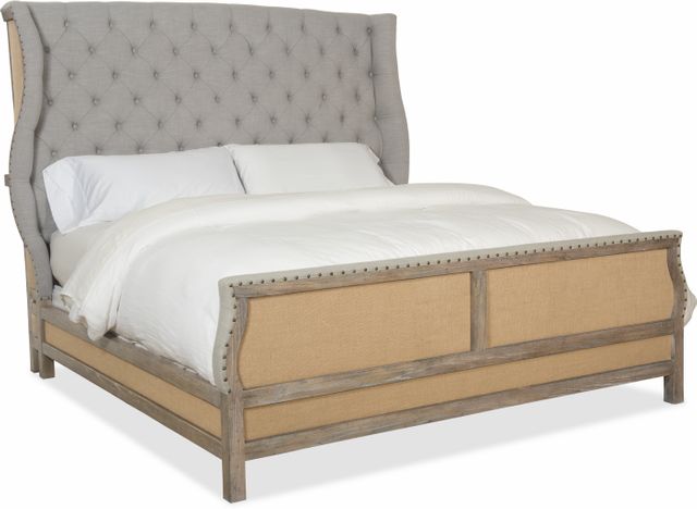 Hooker® Furniture Boheme Gray Bon Vivant De-Constructed King Upholstered Bed 0