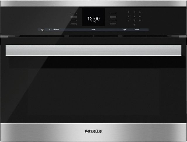 Miele PureLine 23.44" Clean Touch Steel Electric Single Combi-Steam Oven Built In-0
