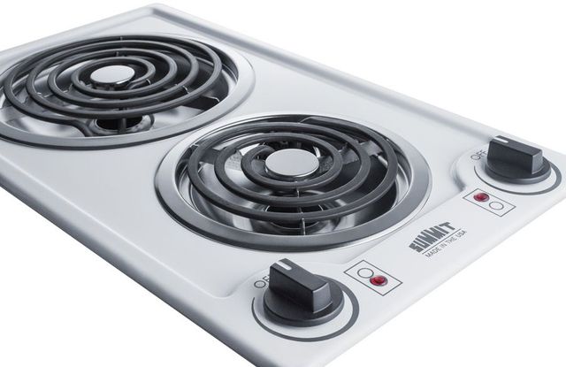 Summit® 12" White Electric Cooktop 2