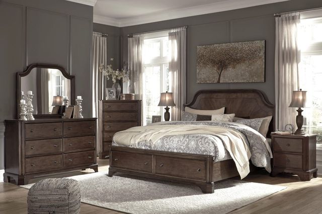 Signature Design by Ashley® Adinton Rustic Brown Dresser and Mirror 4