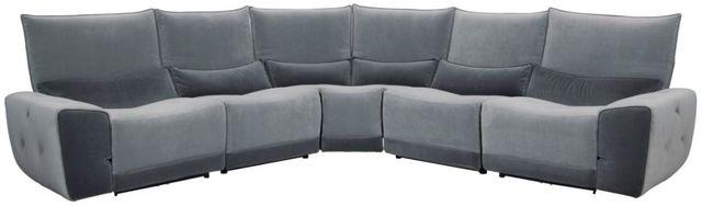 Homelegance® Helix Gray 5-Piece Power Reclining Sectional-0