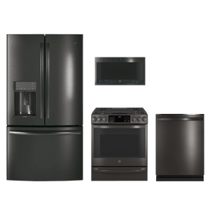 GE® 4-Piece Package with Counter Depth French Door Refrigerator