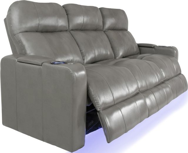 RowOne Prestige Home Entertainment Seating Gray 3-Chair Sofa 2