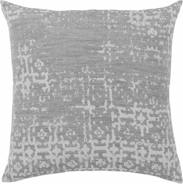 Surya Abstraction Light Gray 20"x20" Pillow Shell with Down Insert-0